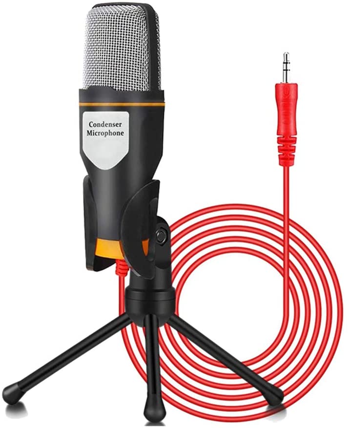 dose dead clone Microfon cu Condensator, PC, Live Broadcast, Karaoke, Trepied, mufă Jack  3,5 mm, Negru – Vymero